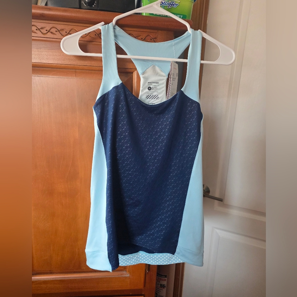 Bontrager Blue and Light Blue Athletic Tank Top